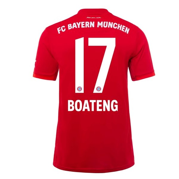 Trikot Bayern München NO.17 Boateng Heim 2019-20 Rote Fussballtrikots Günstig
